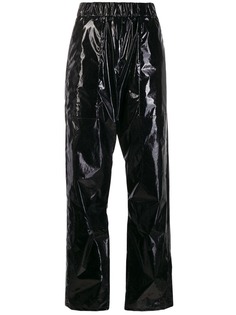 Kwaidan Editions брюки с завышенной талией и эффектом мокрой ткани