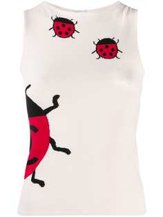 Chanel Vintage 2004s intarsia logo Ladybug top