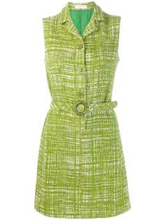 Prada Vintage твидовое платье-трапеция