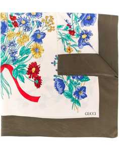 Gucci Vintage платок 1980-го года с цветочным принтом