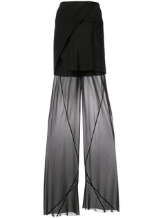 Kitx Fleur Bias sheer layered trousers