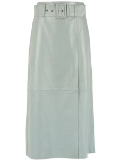 Nk кожаная юбка миди