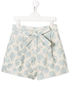 Caffe Dorzo шорты с цветочной вышивкой