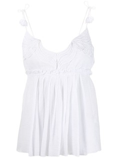 Dondup расклешенный топ с вышивкой