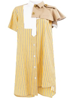 Sacai платье-рубашка в полоску