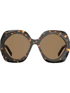 Elie Saab массивные солнцезащитные очки черепаховой расцветки