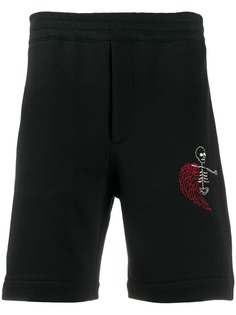 Alexander McQueen спортивные шорты с вышивкой
