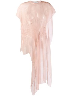 Poiret полупрозрачный топ асимметричного кроя