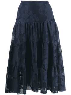 See By Chloé ярусная юбка с цветочным принтом