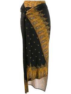 Paco Rabanne юбка миди с запахом