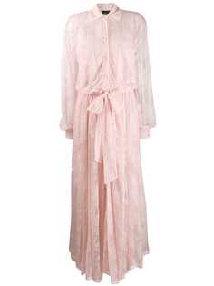 Ermanno Ermanno кружевное платье-рубашка макси