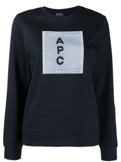A.P.C. джемпер с контрастным логотипом