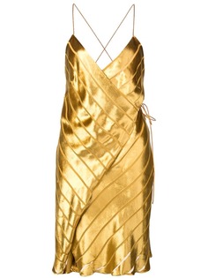 Michelle Mason платье мини на бретелях с запахом