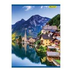 Тетрадь Silwerhof 810024-74 80л. клет. A4 Горные пейзажи 2диз. мел.карт. сплош.уф.лак скрепка