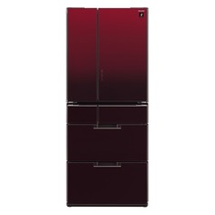 Холодильник SHARP SJ-GF60AR, четырехкамерный, черный рубин/стекло