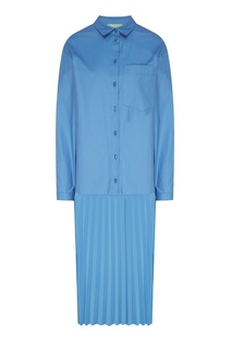 Голубое платье-рубашка с плиссировкой Akhmadullina Dreams