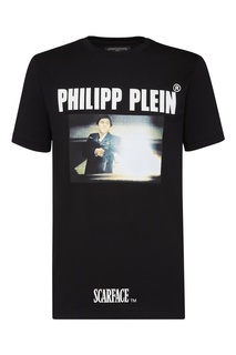 Черная футболка с фотопринтом Philipp Plein