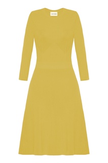 Желтое трикотажное платье мини I Am Studio
