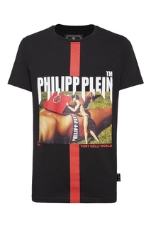 Черная футболка с фотопринтом Philipp Plein