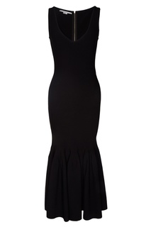 Черное платье с оборкой Stella Mc Cartney