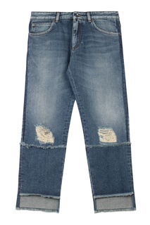 Потертые укороченные джинсы Dolce&Gabbana