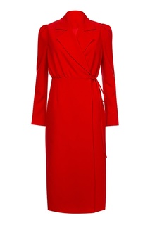 Алое платье с запахом Lesyanebo