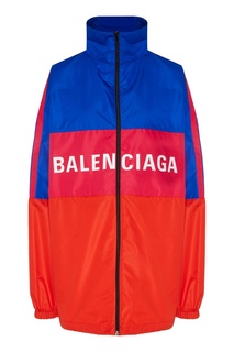 Трехцветная олимпийка с логотипом Balenciaga