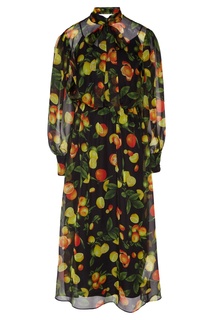 Платье-макси с фруктовым принтом Msgm