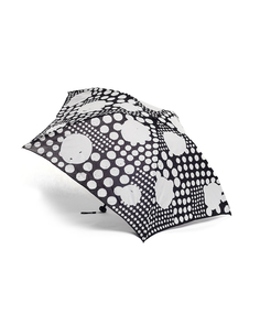 Черно-белый складной зонт в горошек Ys