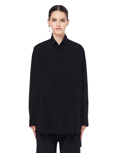 Черная рубашка с асимметричной спинкой Yohji Yamamoto