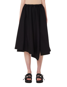 Черная асимметричная юбка из хлопка Ys