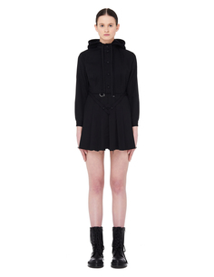 Черное платье-мини с капюшоном Vetements