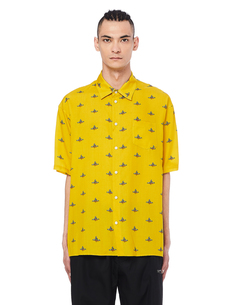 Желтая рубашка с лого-принтом John Undercover