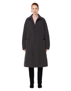 Серый плащ из хлопка и льна Haider Ackermann