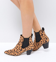 Ботинки в стиле вестерн с леопардовым принтом River Island - Мульти
