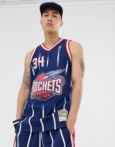 Темно-синяя сетчатая майка Mitchell & Ness NBA Houston Rockets Olajuwon - Темно-синий