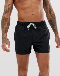 Короткие черные шорты для плавания ASOS DESIGN - Черный