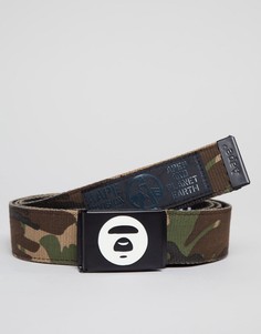 Тканый ремень AAPE By A Bathing Ape - Зеленый