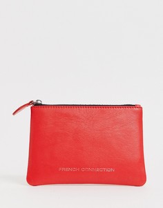 Кожаный кошелек для монет French Connection - Красный