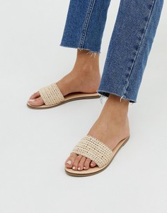 Сандалии-слипоны из рафии Accessorize - Бежевый