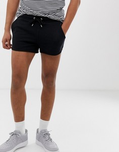 Черные трикотажные шорты для бега ASOS DESIGN - Черный