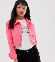Короткая джинсовая куртка Brave Soul Petite - Розовый
