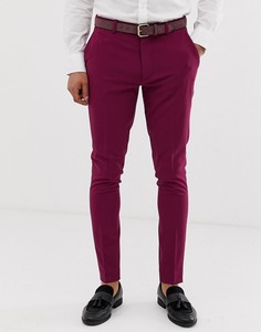 Пурпурные супероблегающие строгие брюки ASOS DESIGN wedding - Розовый