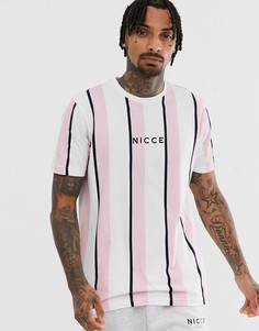Розовая футболка в полоску Nicce - Розовый