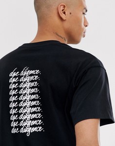 Черная футболка с логотипом на спине Due Diligence - Черный