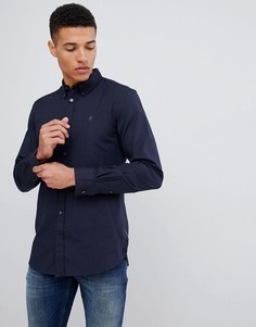 Оксфордская рубашка с воротником на пуговицах и логотипом French Connection - Темно-синий