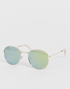 Круглые солнцезащитные очки в стиле ретро SVNX - Зеленый 7X