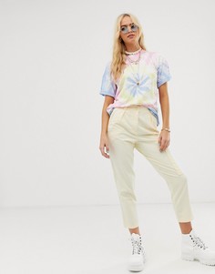 Выбеленные брюки галифе лимонного цвета со вставками ASOS DESIGN - Желтый