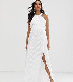 Белое плиссированное платье макси TFNC Maternity - Белый