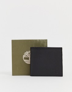 Черный кожаный бумажник с эмблемой Timberland - Черный